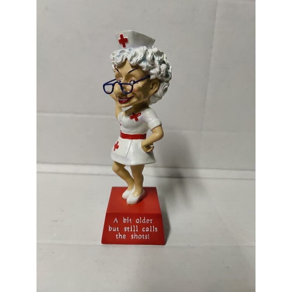 Biddys Old Nurse Woman Retirement Gag Gift Calls the Shots Figure